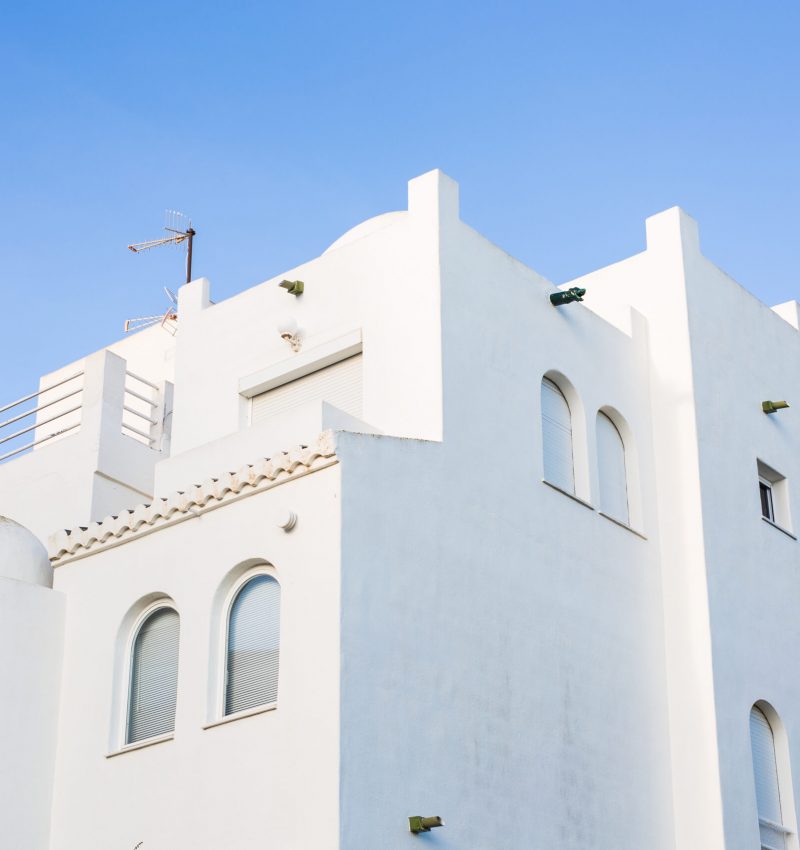 Beautiful exterior of newly built luxury home. Yard with green grass and walkway.